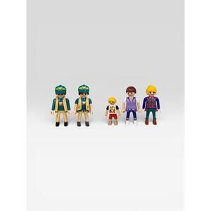 Lot Of 5 Playmobil Figurines Zookeepers Child Women Christmas Kids Toys
